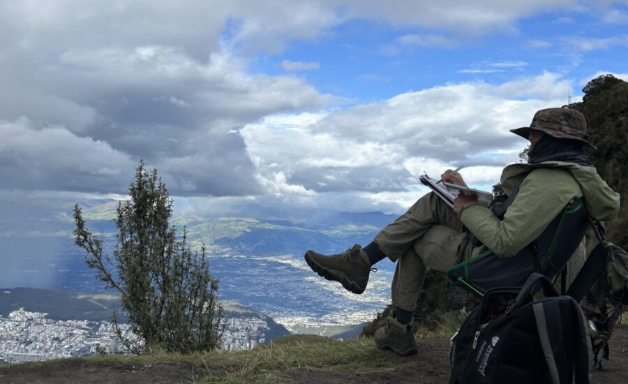 nature journaling in the páramo