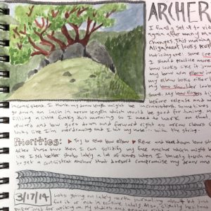 This is a page from my first nature journal