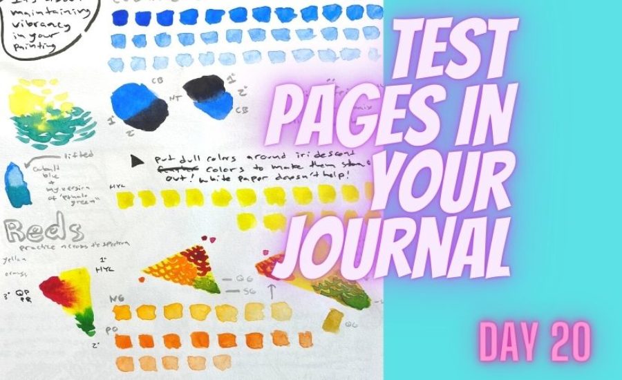 test pages in your nature journal